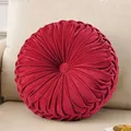 Inyahome-Coussin rond en velours de Aliments pour la décoration de la maison coussin de taille de