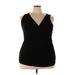 Torrid Sleeveless Blouse: Black Print Tops - Women's Size 3X Plus