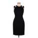 Calvin Klein Cocktail Dress - Sheath: Black Solid Dresses - Women's Size 6