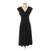 Chaps Casual Dress - A-Line: Black Print Dresses - Women's Size P