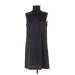 Club Monaco Casual Dress - Shift Turtleneck Sleeveless: Black Solid Dresses - Women's Size 6