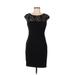 Betsy & Adam Cocktail Dress - Sheath: Black Dresses - Women's Size 6