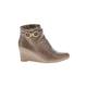 Life Stride Ankle Boots: Gray Solid Shoes - Women's Size 8 - Round Toe