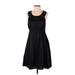 Catherine Malandrino Casual Dress - A-Line: Black Solid Dresses - Women's Size Small