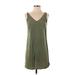 Old Navy Casual Dress - Mini V Neck Sleeveless: Green Print Dresses - Women's Size X-Small