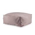 Pouf velours bâton rose 50x50x25 cm