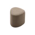 Tabouret, pouf galet en tissu couleur taupe