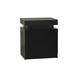 Wrought Studio™ Modern Nightstand Set Of 2, 20.6"LED Bedside Table Cabinet w/ 2 High Gloss Chest Of Drawers in Black | Wayfair