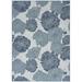 Blue/Gray 108 x 72 x 0.3 in Area Rug - Winston Porter Rectangle Ovidijus Floral Power Loomed Indoor/Outdoor Area Rug in | Wayfair
