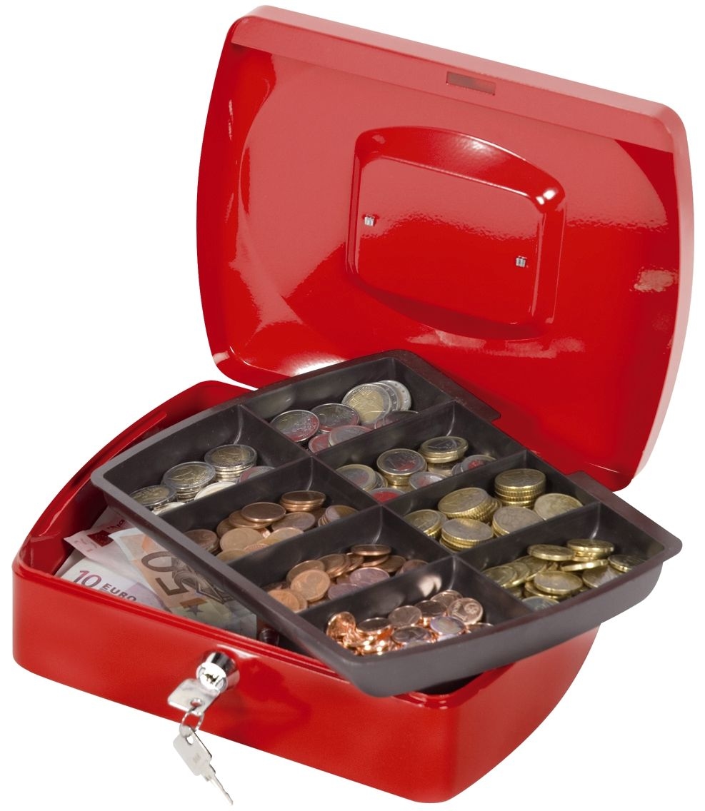 Q-Connect® KF04251 Geldkassette - 255 x 200 x 85 mm, rot Image