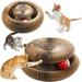 Cat Scratching Board - Magic Organ Cat Scratching Board with Bell Scratching Board for Cats Cat Scratching Mat Cat Toy Round Bed Scratching Toy for Cats Cat Scratching Board