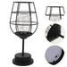 Wine Glass Night Light Vintage Desk Lamp Nightstand Decor Metal Iron Abs