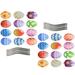 2 Sets Easter Egg Light Bulb Sticker Fridge Magnetic Stickers Car Ornament Pvc