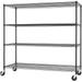 Basics 4-Tier Adjustable Wire Shelving With Wheels For Kitchen Organization Garage Storage Laundry Room NSF Certified 600 To 1800 Pound Capacity 60â€� By 24â€� By 54â€� Black