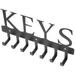 Iron Wall Key Hook Rack Coat and Hat Storage (black) 1pc Keys Holder for Kitchens Keychain Household