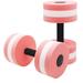chidgrass 1 Pair Water Aerobics Dumbbell Aquatic EVA Barbell Pool Swimming Yoga Exercise Accessory pink white