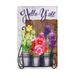 Hello Y all Flower Planter Yard Flag 11.5 in x 18 in