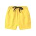 Rrunsv Boys Soccer Shorts Boy s Shorts Summer Drawstring Elastic Waist Casual Shorts for Boys with Pockets Yellow 110