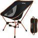 Lightweight Folding Camping Chair Stable Portable Compact for Outdoor Camp Travel Beach Picnic Festival Hiking Backpacking Supports 330Lbs (Orange)