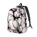LAKIMCT Baseball Softball Ball Canvas Backpack for Boys Girls College Laptop Backpack for Women Men Business Travel Casual Bag Student Bookbag for Kids Adults Large