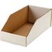 Global Industrial Open Top Corrugated Bin Box 6 W x 12 D x 4-1/2 H White Lot of 50