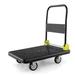 Industrial Folding Push Hand Truck on Wheels Rolling Platform Cart with Handle Metal Heavy Duty Dolly for Home Office Warehouse Garage Workshops Schools Garden 660 lb Capacity Black+Yellow