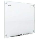 Quartet Magnetic Glass Dry Erase White Board 2 x 1-1/2 Whiteboard Infinity Frameless Mounting White Surface (G2418W)