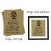 Darling Souvenir Son s First Hero Daughters First Love Burlap Print Wall Decor Father s Personalized Gift-Burlap Print Only(11 x 14 Inches)