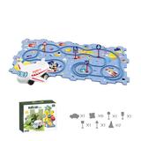 FUUY Puzzle Racer Car Track Puzzle Track Car Play Set DIY Puzzle Tracks with Vehicles Educational Puzzle Track Car Playset for 3+ Years Kids Christams Gifts (15 PC Space)