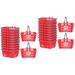 24 Pcs Mini Shopping Basket Kids Playset Toy Carts Gift Baskets for Gifts Groceries Red Plastic Baby Child