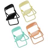 4 Pcs Dollhouse Mini Plastic Stroller Chair Realistic Miniature Furniture Desktop Phone Stand Decor Accessories Architectural Model Pp