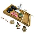 Home Decor Room Decore Zen Garden Kit Desktop Adornment Crafts Bamboo Office