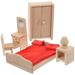 Wooden Dollhouse Toy Set Miniature Decor Layout Prop Models Household Photography Props Child