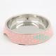 Pink Stainless Steel Cat Bowl 420ml