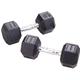 York Individual Rubber Hex Dumbbell (up to 50kg), 12.5kg