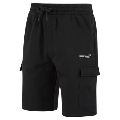 Jogger Shorts Valence Multi-Pocket Brushback Fleece Jogger Cargo Shorts in Jet Black / S - Tokyo Laundry