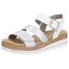 Keilsandalette REMONTE, Damen, Gr. 40, bunt (silberfarben, weiß), Lederimitat, casual, Schuhe, Keilabsatz, Sommerschuh, Sandale in veganer Verarbeitung