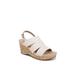 Women's Darby Sandal by LifeStride in Bone White Fabric (Size 8 M)