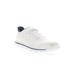 Wide Width Women's Travel Active Axial Fx Sneaker by Propet in White Navy (Size 12 W)