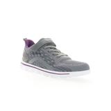 Wide Width Women's Travel Active Axial Fx Sneaker by Propet in Grey Purple (Size 6 W)