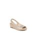 Wide Width Women's Socialite Wedge by LifeStride in Platino Gold Fabric (Size 9 W)