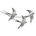 Soaring Swallows Wall Art Silver , Silver