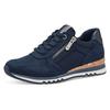 Keilsneaker MARCO TOZZI, Damen, Gr. 37, blau (navy), Textil, Lederimitat, Veloursleder, sportlich, Schuhe Sneaker, Freizeitschuh, Halbschuh, Schnürschuh in veganer Verarbeitung