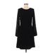Nicole by Nicole Miller Casual Dress - A-Line: Black Solid Dresses - Women's Size Medium