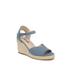 Women's Tess Sandal by LifeStride in Denim Faux Leather (Size 9 M)