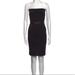 Gucci Dresses | Gucci Black Strapless Horsebit Chain Accent Form Fitting Textured Cocktail Dress | Color: Black | Size: Xs