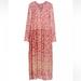 Free People Dresses | Free People See It Through Floral Maxi Dress Nwt | Color: Pink/Red | Size: Xs