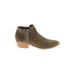 Steve Madden Ankle Boots: Green Print Shoes - Women's Size 6 - Almond Toe