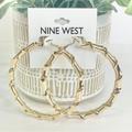 Nine West Jewelry | Nwt Nine West Oversized Gold Hoop Earrings | Color: Gold | Size: Os