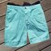 J. Crew Shorts | J Crew Men's Green Chino Shorts Size 32 Flat Front Pocket Inseam 9" Anchors | Color: Blue/Green | Size: 32